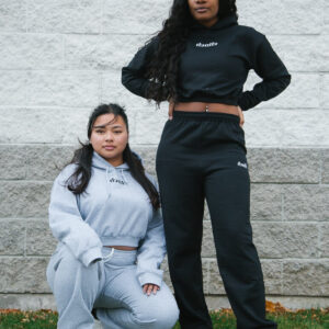 Clinch Flocked & Cropped Sweatsuit (Full Set)
